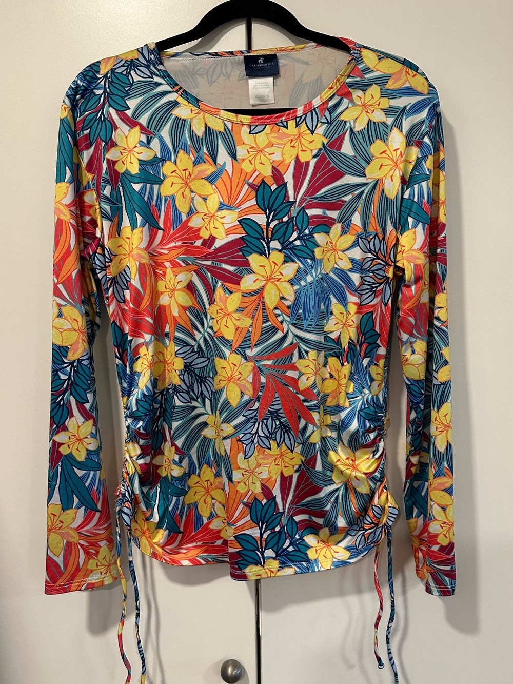 Caribbean Joe TROPICAL PRINTED SUN SHIRT